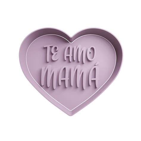 Corazon -Te Amo Mamá Cortador De Galletas STL - CookieCutterSTL – Tu ...