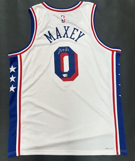 Charitybuzz: Signed Tyrese Maxey #0 White Philadelphia 76ers Jersey