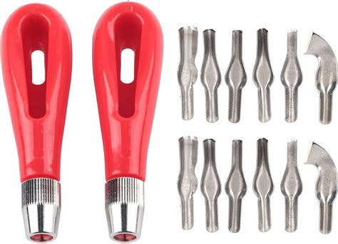2 Set Linoleum Cutter, Block Cutters Craft Linoleum Carving Tools with ...