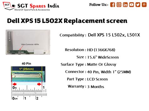 Dell XPS 15 L502X Replacement screen – SHREE GANESH TECHNOLOGIES