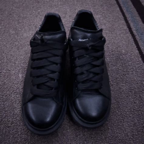Black Alexander McQueen snakeskin #luxurykicks - Depop