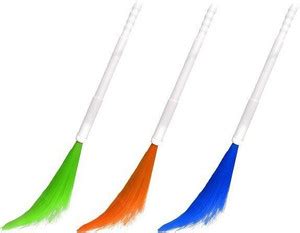 Cyber Sales (Pack of 3 Broom) Green, Orange and Blue Plastic Broom ...