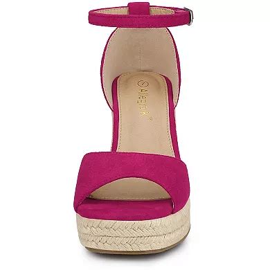 Women's Espadrille Platform Ankle Strap Wedge Heel Sandals