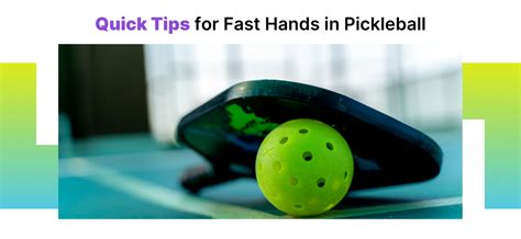 Quick Tips for Fast Hands in Pickleball
