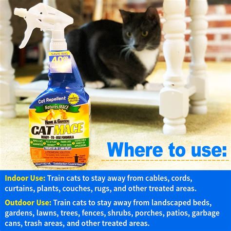 Nature's MACE Cat Repellent 1 Gallon Spray - Protects 3000 Sq. Ft ...