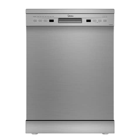 MIDEA 13 Place Setting Freestanding Dishwasher (WQP12-5201F, Silver,7 ...