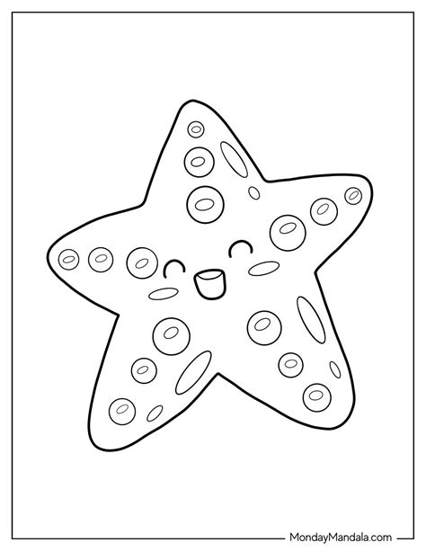 20 Starfish Coloring Pages (Free PDF Printables)