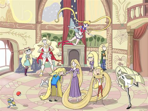 Mini cartoon Xover: big blonde haired characters by l0lm4tt on DeviantArt