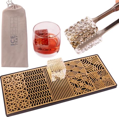Amazon.com: Ice Press Craft Modern Ice Molds Stamps For Cocktails ...
