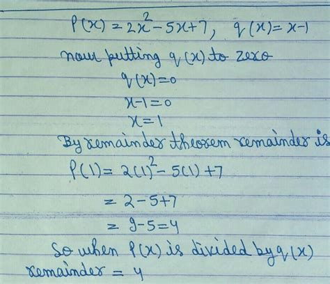 plz solve this with explaination.use remainder theorem to find ...