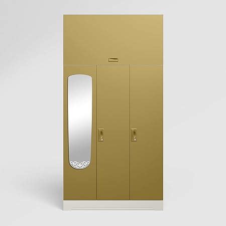 GODREJ INTERIO Slimline 3 Door Steel Almirah (Alpine White and Amber ...