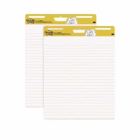 Post-It Self-Stick Easel Pads, Ruled 1 1/2", 25 x 30, White, 30 Sheets ...