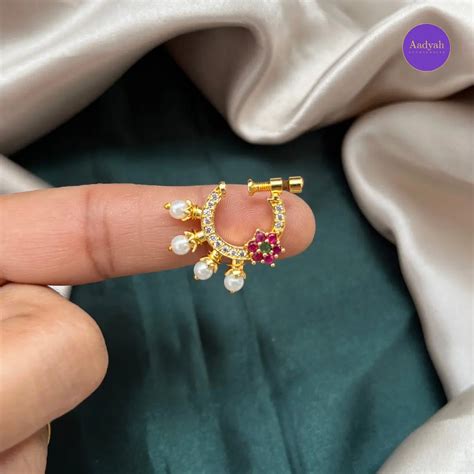 Non Piercing - Nose Pin ( Ring Type) – Aadyah Accessories