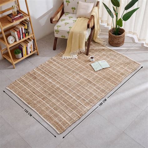 Buy Natura Danie Jute Woven Carpet - 180x120cm from Home Centre at just ...