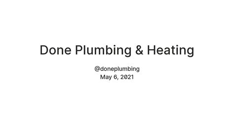 Done Plumbing & Heating — Teletype
