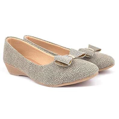 Denill Women's/Girls Grey Casual Comfortable Wedge Heel Bellies ...