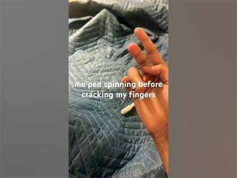 Penspinning before and after cracking your fingers - YouTube