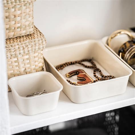 NOJIG organiser, plastic/beige, 10x20x5 cm (4x7 ¾x2") - IKEA