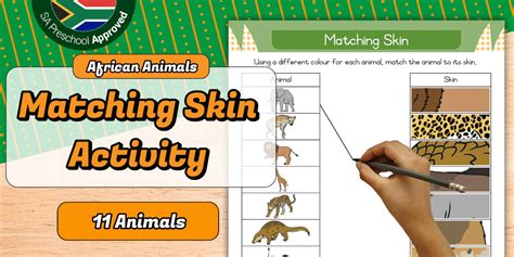 Preschool - African Animals - Match the Animal to its Skin