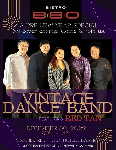 VINTAGE DANCE BAND w/RED TAN = PRE-NEW YEARS DANCE PARTY @ BISTRO 880 ...