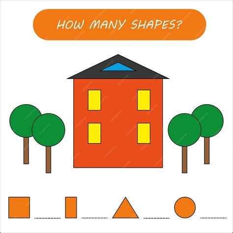 Premium Vector | Educational game for kids. House of geometric shapes ...