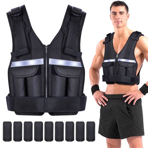 Adjustable Weighted Vest Weights Set: Sportneer 2 4 6 8 10 12 14 16 ...
