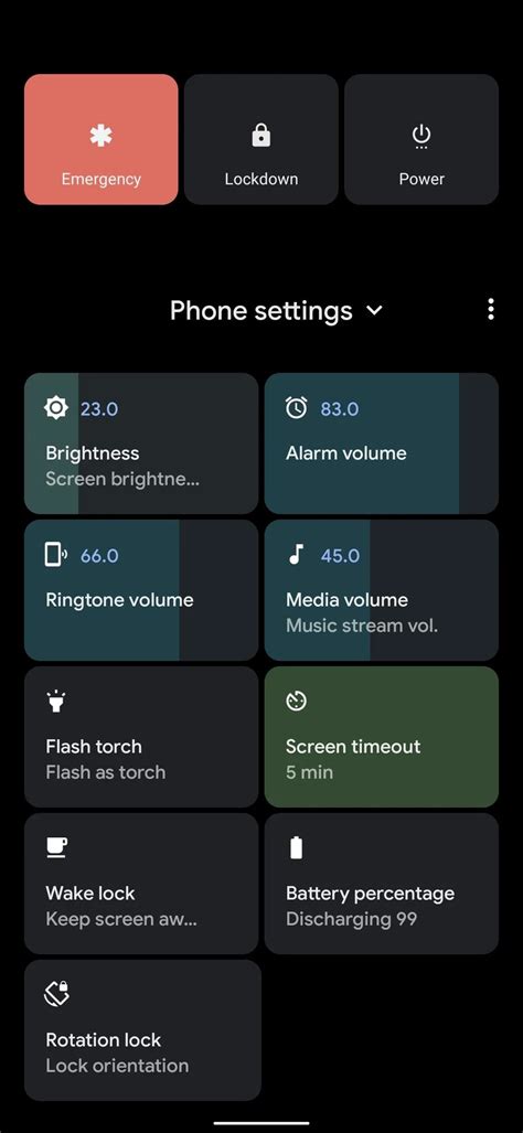 Image result for Android 14 Power Menu