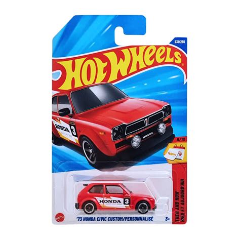 🔥🚗 Hot Wheels ’73 Honda Civic | Classic Red Die-Cast Car (1:64 Scale ...