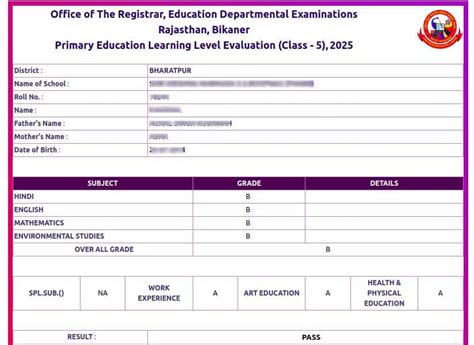 आरबीएसई 5वीं रिजल्ट 2026 जारी (RBSE 5th result 2026 hindi)- राजस्थान ...
