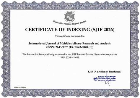 International Journal of Multidisciplinary Research and Analysis