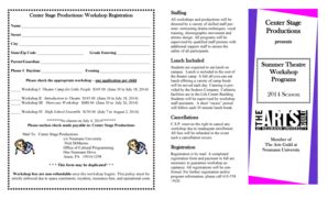 Fillable Online neumann Center Stage Productions - Neumann University ...