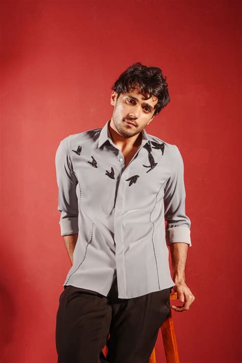 Blue Freedom Theme Shirt with Bird Design – Phantom Threads India