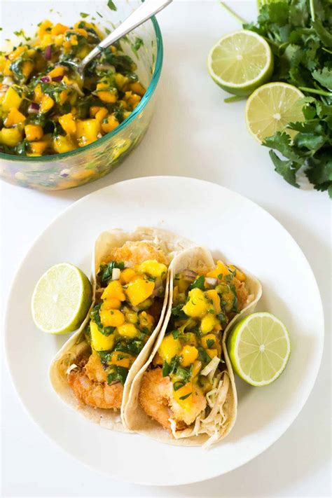 Tropical Coconut Shrimp Tacos - Tastes Lovely