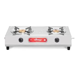 Surya Flame Efficient Gas Stove 2 Burners Manual 74 thermal efficiency ...