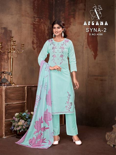 Afsana Syna 2 Kurti Bottom With Dupatta Collection