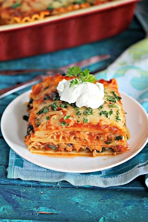 Best Chicken Spinach Lasagna   Sweet and Savory Meals