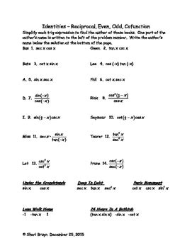 Image result for Cofunction Identities Worksheet.pdf