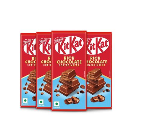 Nestle KitKat Rich Chocolate coated wafer- 50g x 4 units : Amazon.in ...