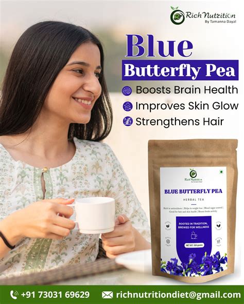 Blue Butterfly Pea Tea - For fat burning, Skin Glow, Hair Growth | 40 ...