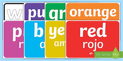 Colours Display Pack English/Spanish - Colours Display Pack