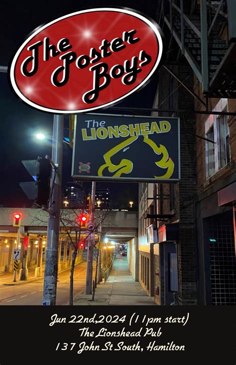 The Poster Boys @ The Lionshead , The Lionshead Pub, Hamilton, 22 June ...