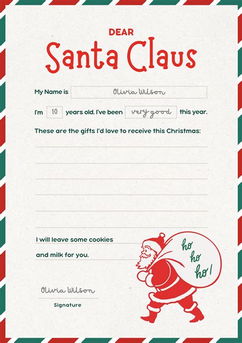 Free Printable Santa Letters Templates