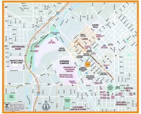 Tourist Map Downtown Denver