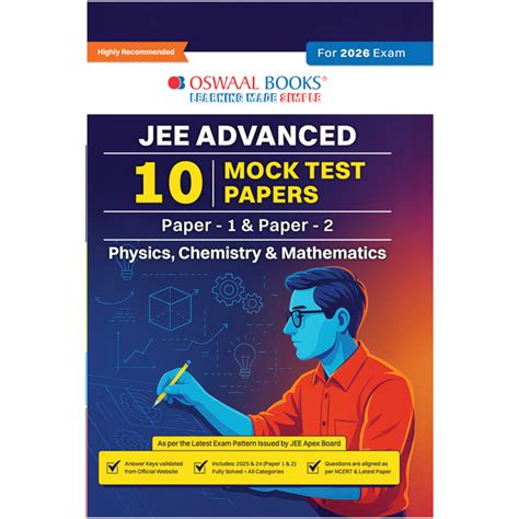 Oswaal JEE Advance 10 Mock Test Papers (Paper-1 & Paper-2) Physics, Ch ...