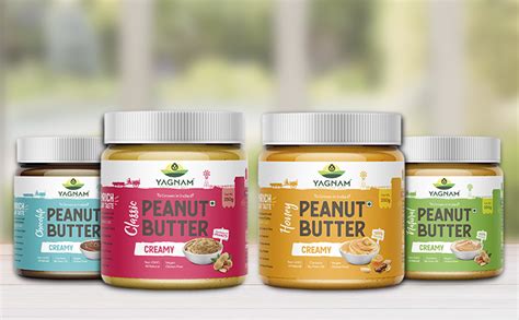 YAGNAM Natural Peanut Butter | Creamy | 350 Grams | Made with Roasted ...