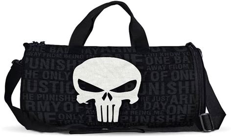 The Souled Store Punisher: Skull Duffle Bag Duffel Without Wheels Black ...