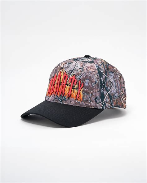 Flame Fury Camo Cap | Fire Embroidery Streetwear by The Hearty Way