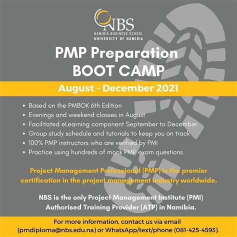 Project Management Professional (PMP) Boot camp - Namibia Business School
