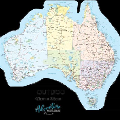 Map of Australia Sticker - UV Outdoors Sticker | Outback Equipment