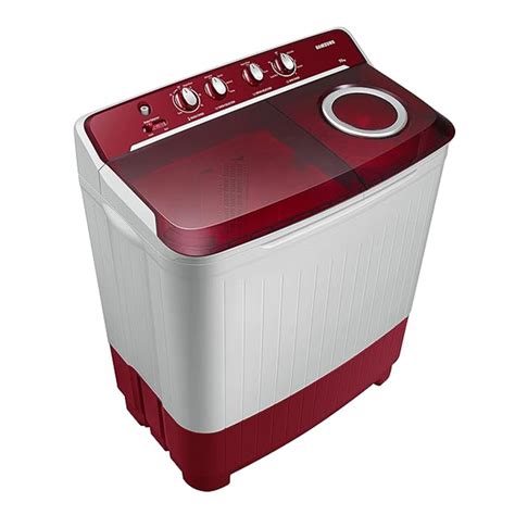 Samsung 7.5kg 5 Star Washer (Grey/Red, Inverter, Air Turbo ...